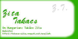 zita takacs business card