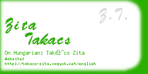 zita takacs business card